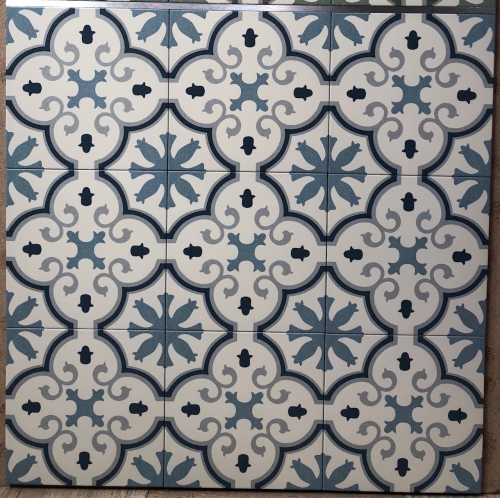 10” x 10” - Codicer - Riviera Montecarlo Blue - Cement Look Porcelain Tile